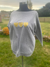 Load image into Gallery viewer, Ladies Gold Heart Design Jumper