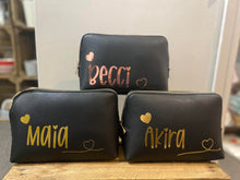 Load image into Gallery viewer, Personalised Cosmetics Bag - Black
