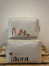 Load image into Gallery viewer, Personalised Cosmetics Bag - Silver Grey
