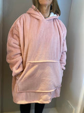 Load image into Gallery viewer, Blush Pink Fleecy Hooded Blanket