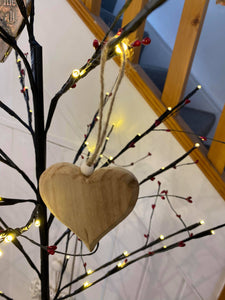 Wooden Hanging hearts