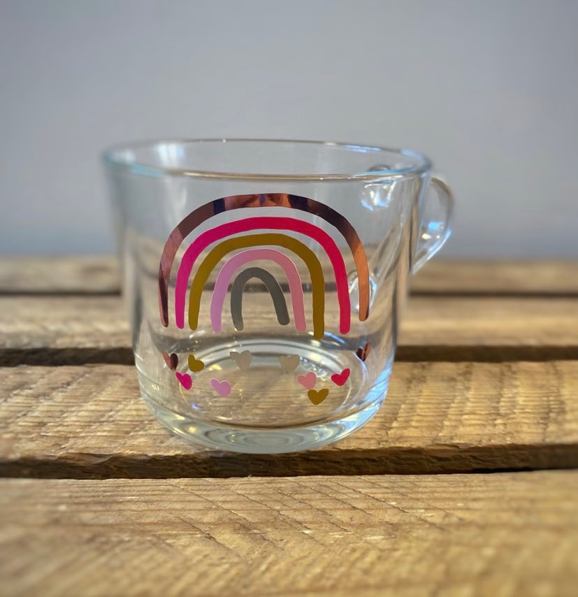 Rainbow Vinyl Glass Mug