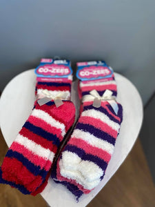 Fluffy patterned socks pack of 3