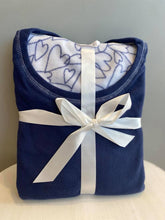 Load image into Gallery viewer, Navy Blue Heart Ladies Pyjamas
