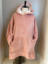 Load image into Gallery viewer, Blush Pink Fleecy Hooded Blanket
