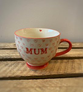 Bohemian Red Heart Mum Mug